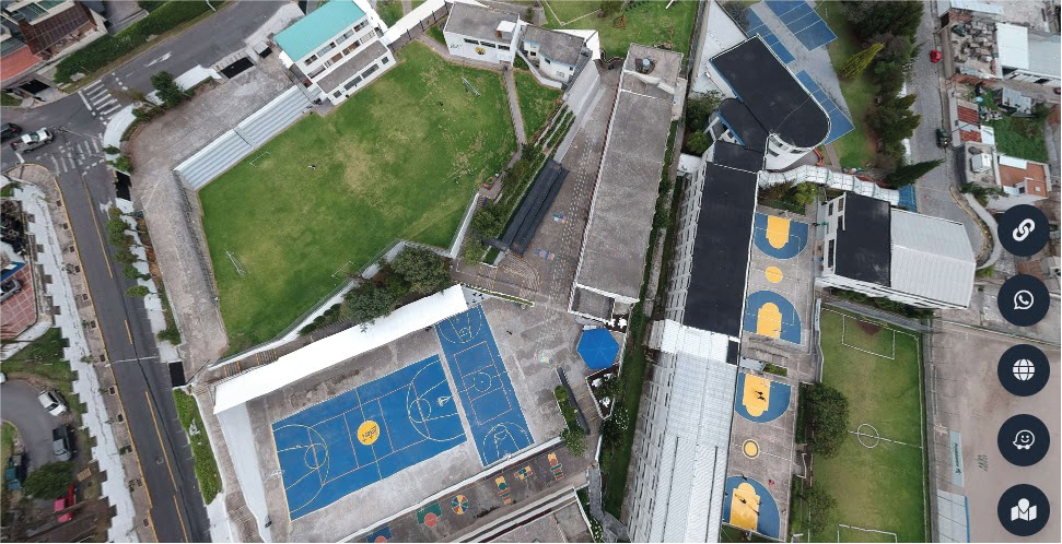 Imagen arérea del colegio Letor